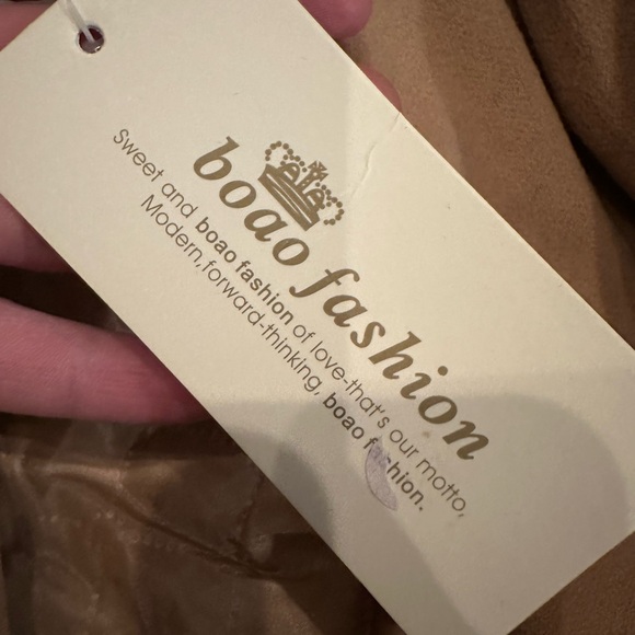 Tan Fur Dress Jacket - Picture 6 of 7